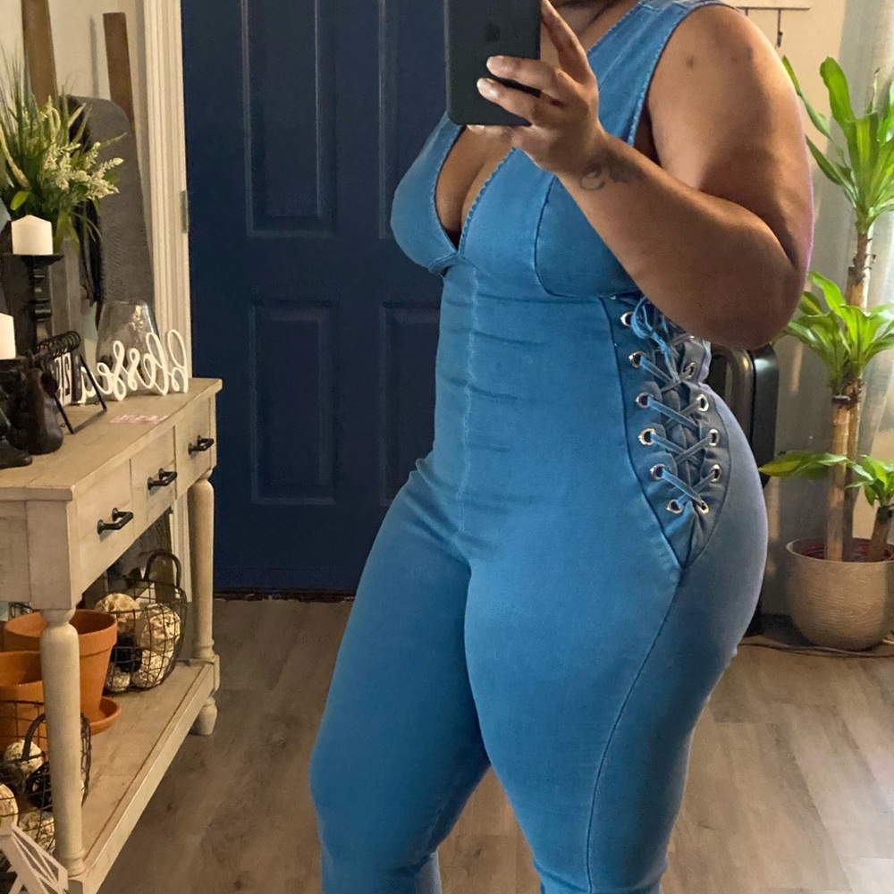 NWT Denim Jumpsuit